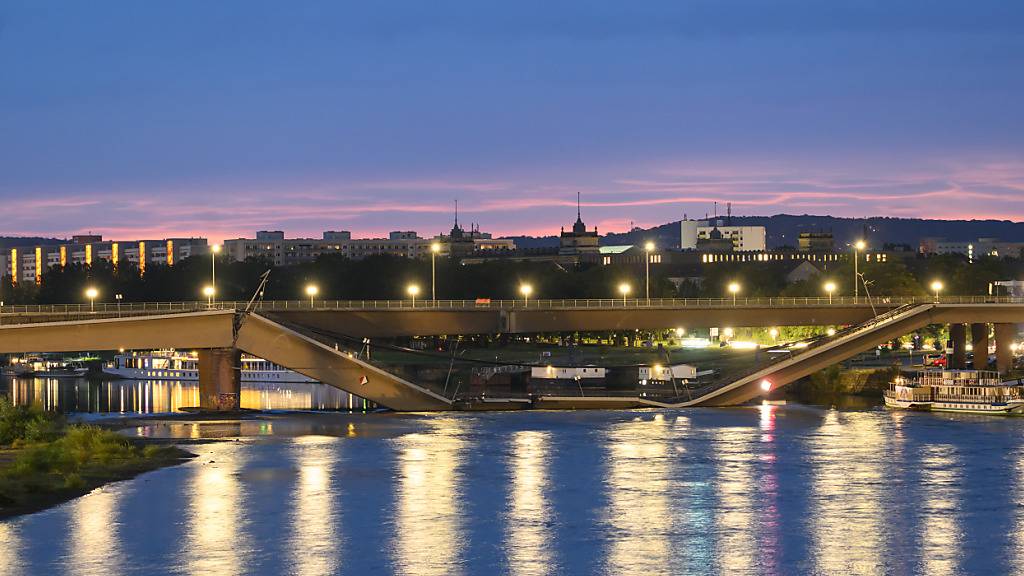 Beim Einsturz der Carolabrücke befand sich keine Strassenbahn auf der Brücke.