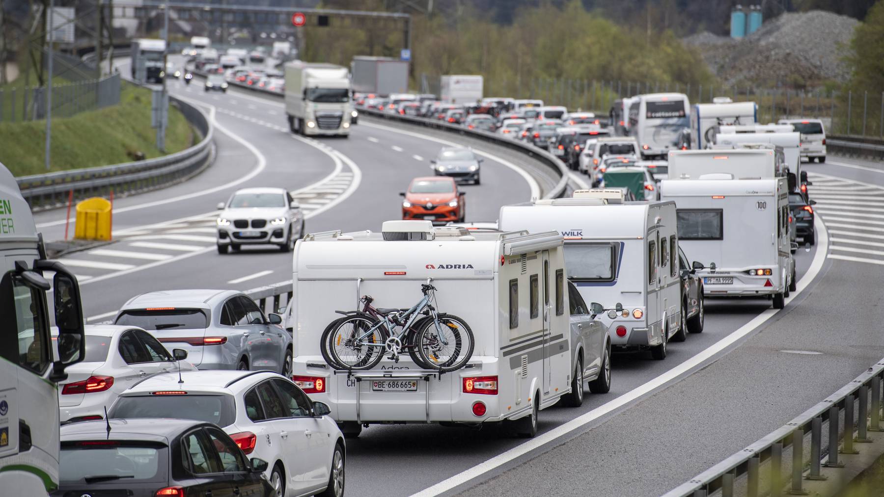 Auffahrt heisst gleichzeitig auch Stau