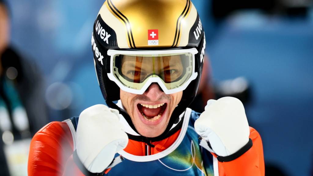 Schrei zu Bronze: Gregor Deschwanden ist erst der dritte Schweizer Skispringer, der an Olympia eine Medaille gewinnt