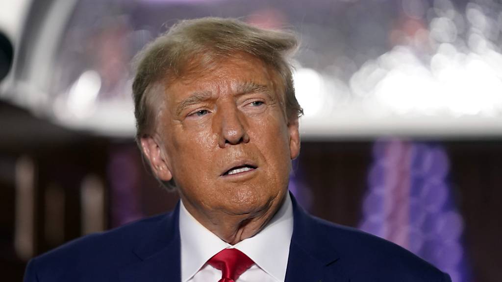 ARCHIV - Ex-US-Präsident Donald Trump spricht in Bedminster zu seinen Anhängern. Foto: Andrew Harnik/AP