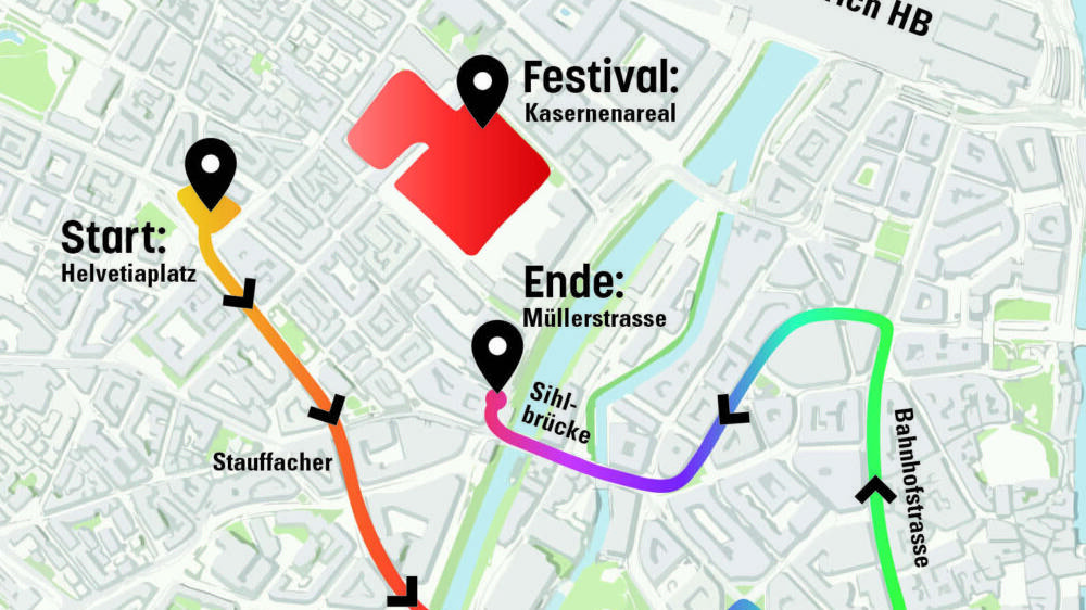 Zurich Pride Demonstrations-Route