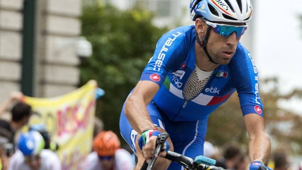 Vincenzo Nibali (hier an der WM vom vergangenen Sonntag in Aktion) feiert in Varese erst seinen vierten Saisonsieg