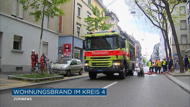 Wohnungsbrand im Kreis 4