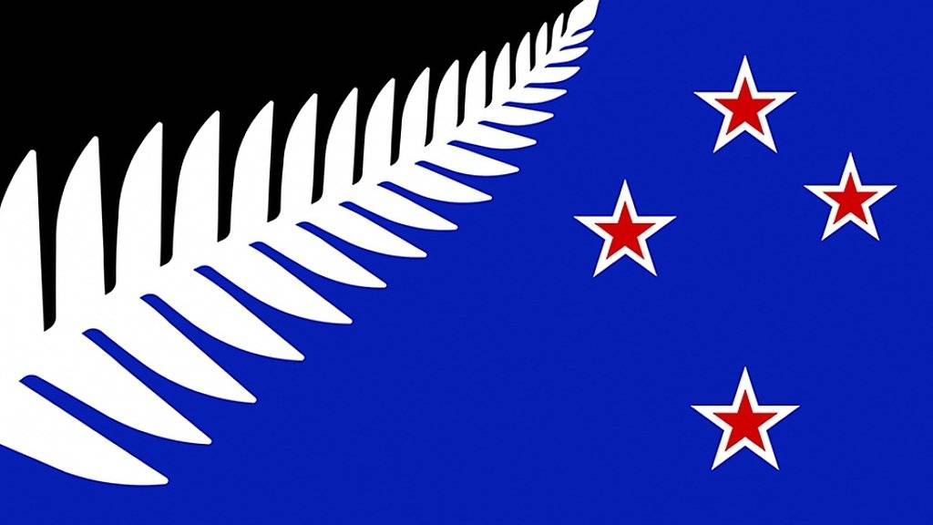 Schmückt bald diese Flagge die Fahnenstangen in Neuseeland? Ein Referendum über den Flaggenwechsel läuft.