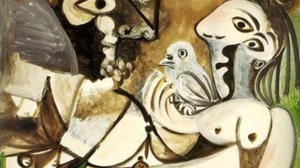 «Couple à l'oiseau» von Pablo Picasso: Das Ölgemälde ist eine Dauerleihgabe der Anthax Collection Marx an die Basler Fondation Beyeler. (Pressebild)