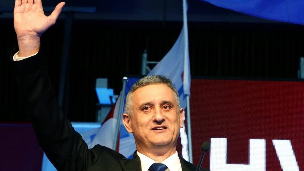 Tomislav Karamarko, mächtigster Politiker Kroatiens, ist zurückgetreten. Es sei ihm nicht gelungen, eine Mehrheit für seine christlich-konservative Partei zur Regierungsbildung zu erreichen, begründete er. (Archivbild)