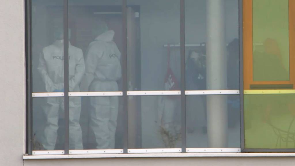 Die Spurensicherung der Polizei ist in einer Schule im Einsatz. Bei der Gewalttat in der Schule ist nach Angaben der Polizei eine Schülerin von einem Schüler getötet worden. Er sei wenig später von Beamten festgenommen worden. Nach derzeitigem Stand werde von einer Beziehungstat ausgegangen. Foto: René Priebe/dpa - ACHTUNG: Eine Person und ein Kennzeichen wurden aus rechtlichen Gründen gepixelt