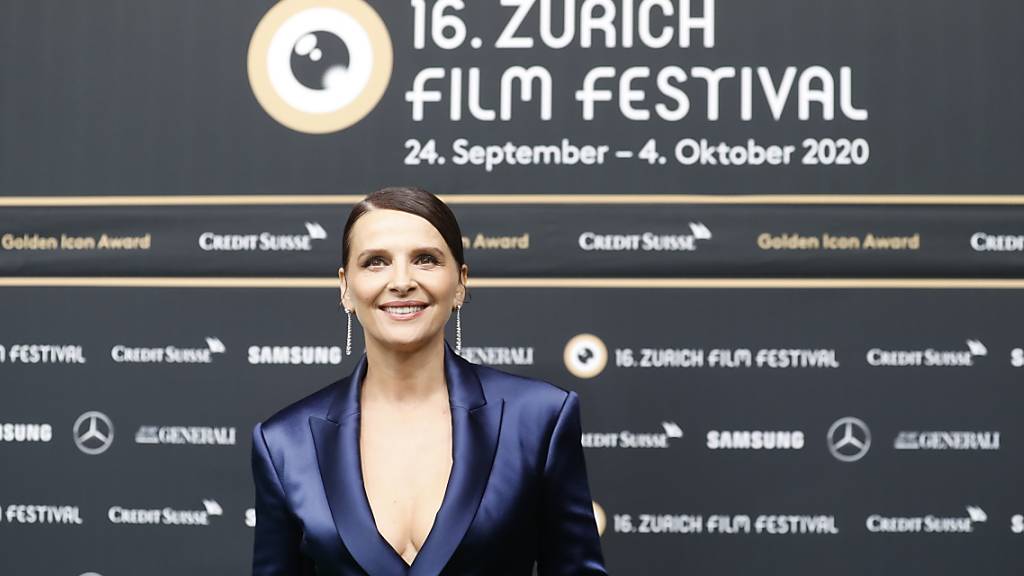Juliette Binoche zur Preisverleihung in Zürich.