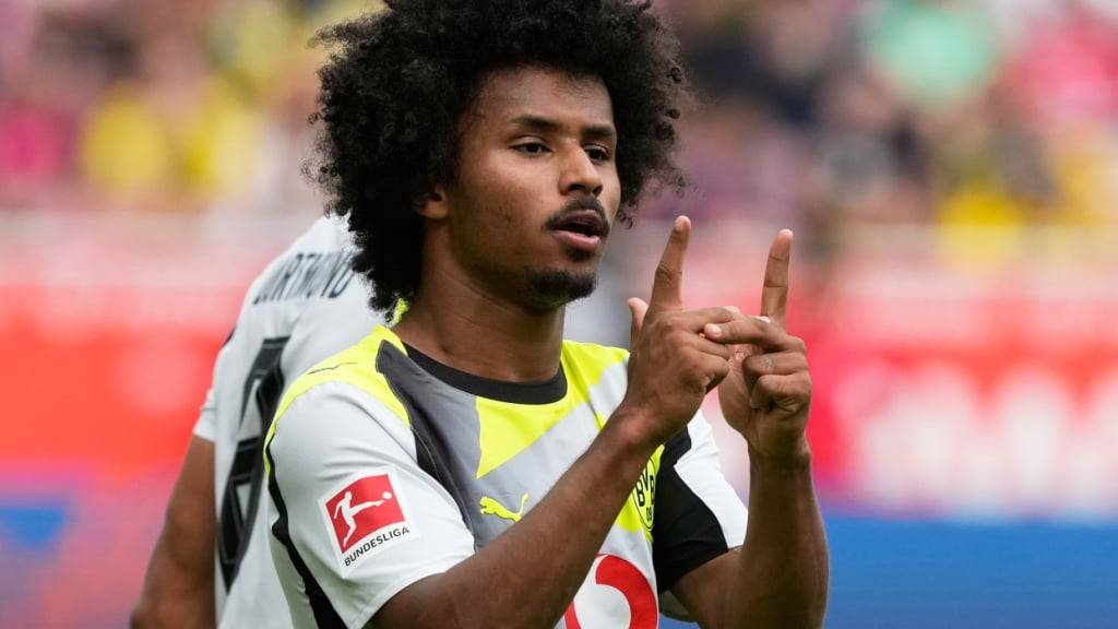 Befindet sich wie Goalie Gregor Kibel in Topform: Dortmunds Karim Adeyemi