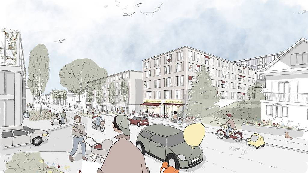 An der Spitalstrasse in Luzern sind 80 Mietwohnungen geplant. (Visualisierung)