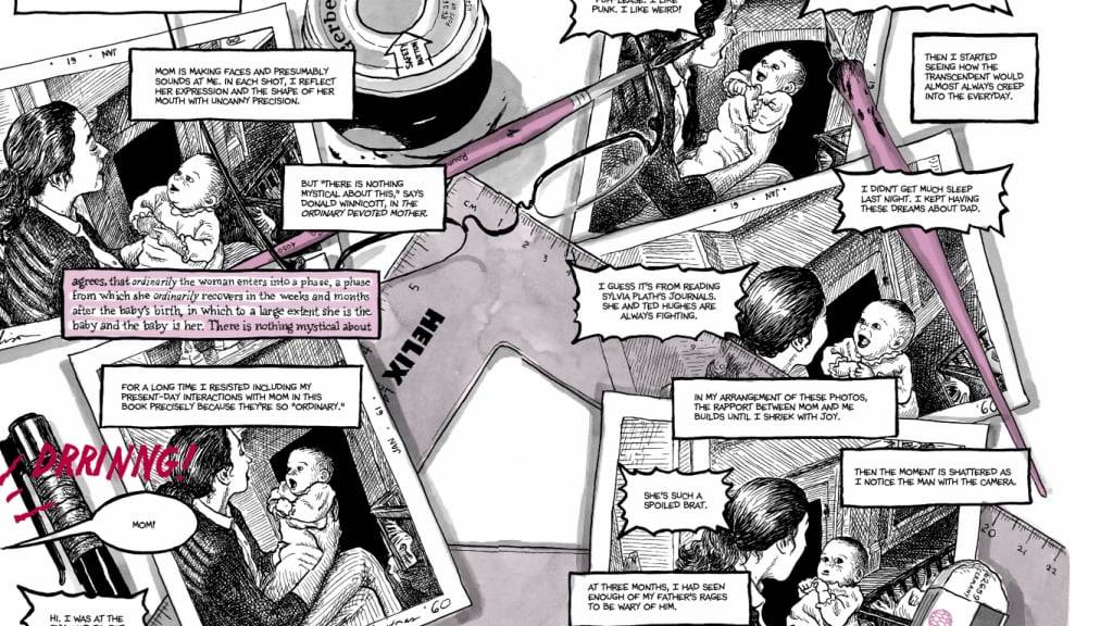 Der Comicband «Wer ist hier die Mutter» ist wie das gesamte Werk der amerikanischen Künstlerin Alison Bechdel autobiografisch geprägt. Das Cartoonmuseum Basel zeigt Originale aus vierzig Jahren.