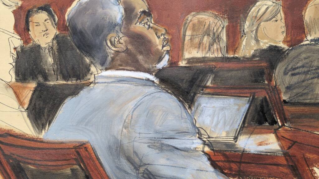 Die Gerichtszeichnung zeigt Sean «Diddy» Combs. Der Rapper steht wegen Vorwürfen von Sexualstraftaten in New York vor Gericht. Foto: Elizabeth Williams/AP/dpa