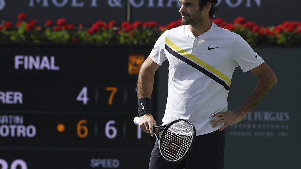 Roger Federer kann auch die knappe Finalniederlage nicht frustrieren