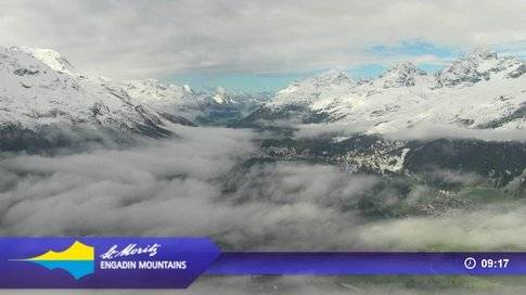 Blick über St. Moritz (Webcam-Bild)
