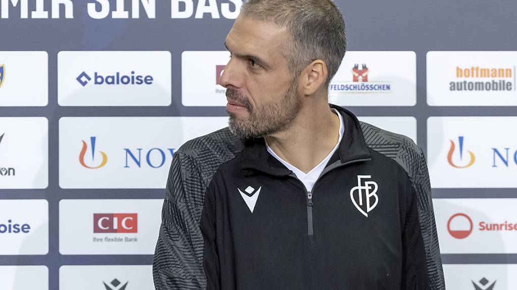 Fabio Celestini an der Pressekonferenz vor seinem ersten Meisterschaftsspiel als Trainer des FC Basel