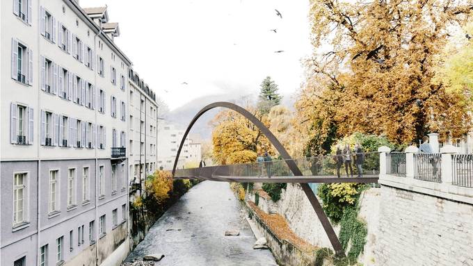 Eine neue Brücke für Fussgänger und Velos