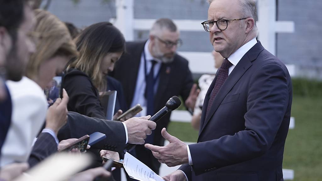 Soziale Medien fügen Kindern wirklich Schaden zu und ich mache Schluss damit", sagte der australische Regierungschef Anthony Albanese am Donnerstag zu Reportern. (Archivbild)