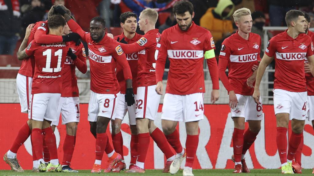 Spartak Moskau leibt aus der Europa League, wo es die Achtelfinals erreicht hatte, ausgeschlossen.