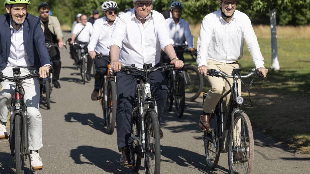 Deutscher Bundespräsident Steinmeier in Riehen BS eingetroffen