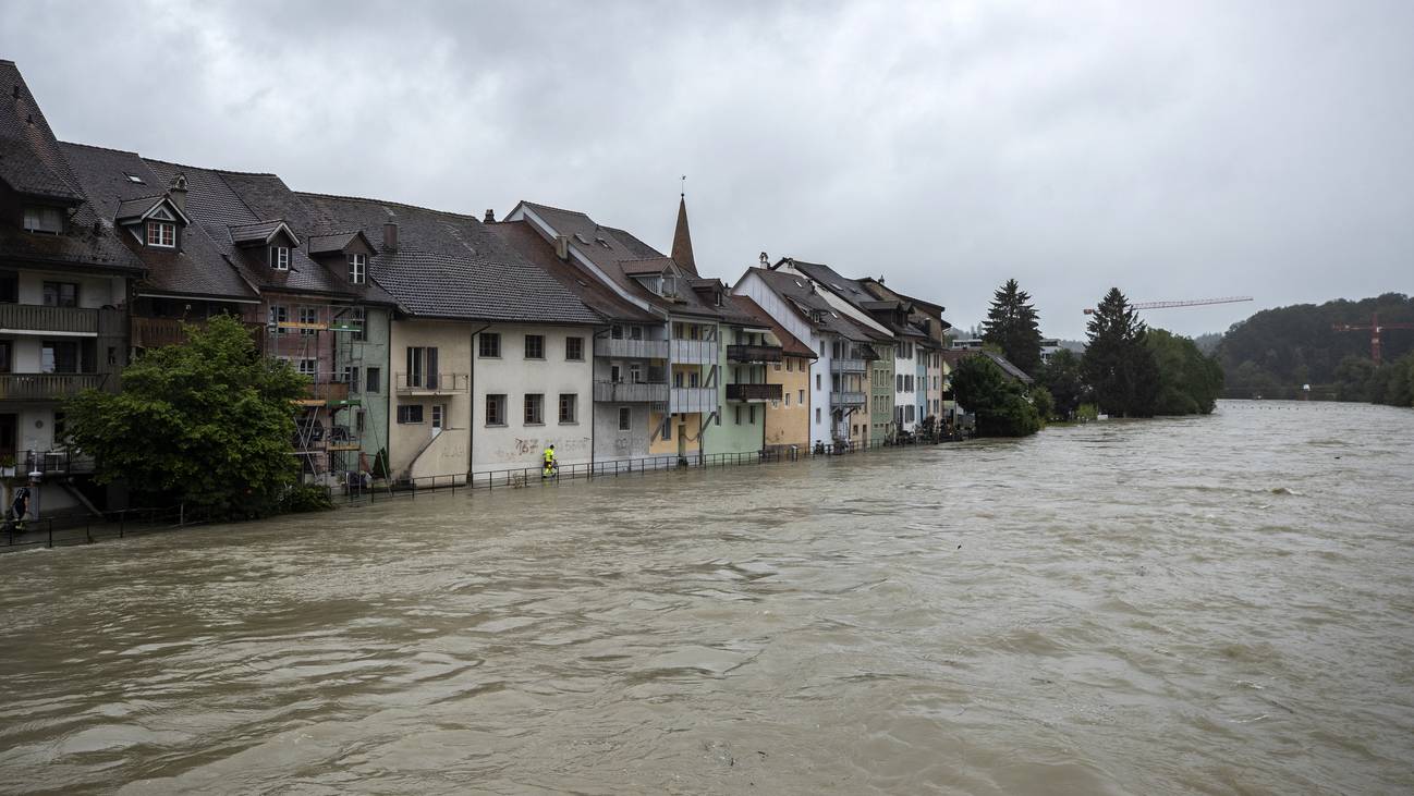 In Mellingen besteht momentan eine Hochwasserwarnung.