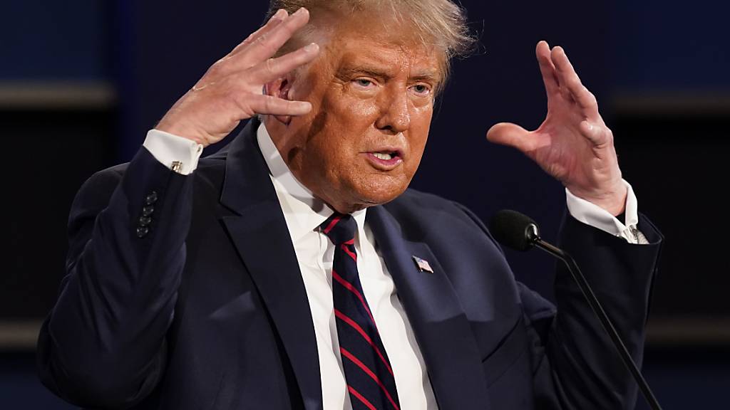 Donald Trump, Präsident der USA, spricht während der ersten Präsidentschaftsdebatte. Foto: Patrick Semansky/AP/dpa