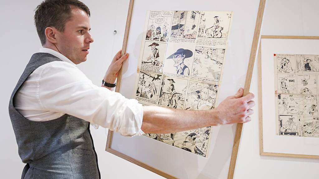 Ausstellung vor der Versteigerung zeigt Originale von Lucky Luke