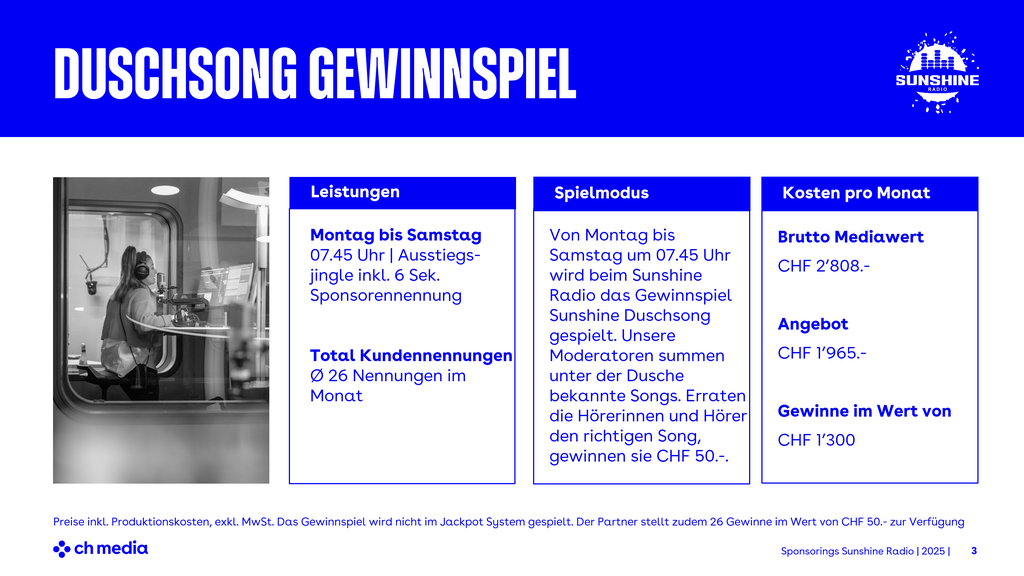 Sunshine Duschsong Angebot 2025