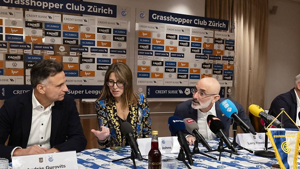 GC-Präsident Andras Gurovits an der Seite von Stacy Johns, Chief Operating Officer vom Los Angeles FC und Larry Freedman, Co-Präsident des Klubs auf Kalifornien