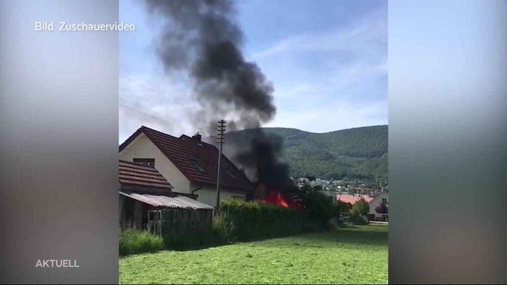 Brand in Wangen bei Olten: Gartenhaus stand in Flammen 