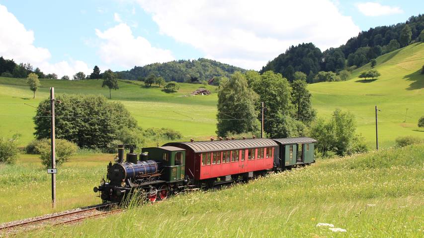 Entdecke das Zürcher Oberland mit der historischen Dampfloki 