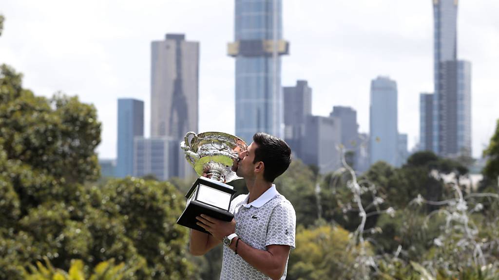 Der Australian-Open-Champion vor der Skyline von Melbourne: für Januar 2021 ein unrealistisches Szenario