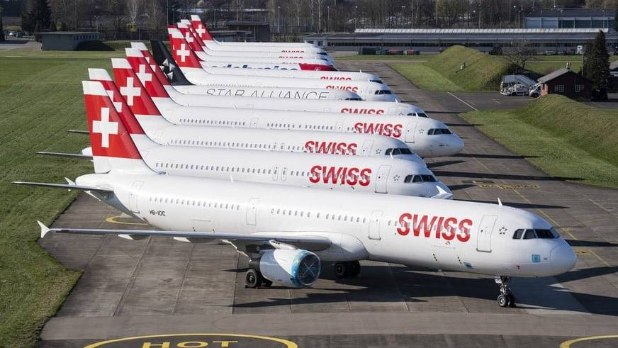 Damals flogen sie auch nicht: geparkte Swiss-Flugzeuge in Dübendorf während der Coronapandemie.