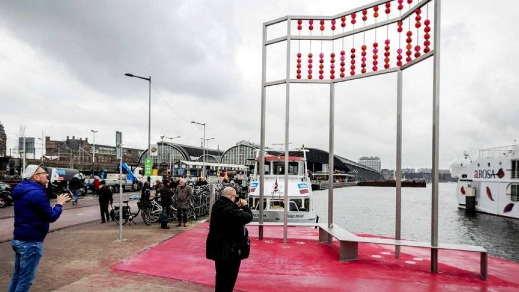 Das am Donnerstag enthüllte Denkmal für die Opfer der Aids-Epidemie in Amsterdam.