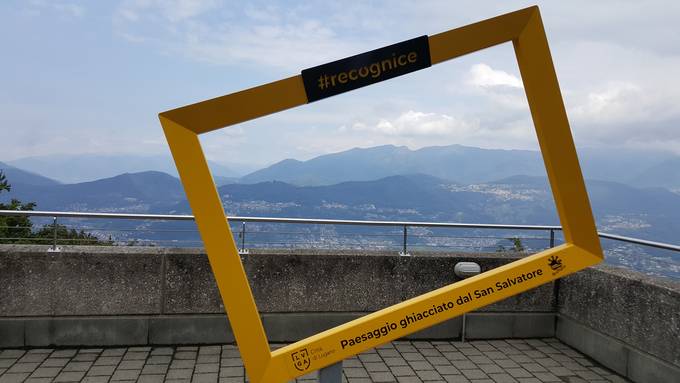 Premiere in Lugano: Bilderrahmen gibt Blick auf Gletscher frei