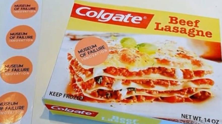 Eine Colgate-Lasagne? Hä? Ein weiterer «fail» (Bild: Twitter)