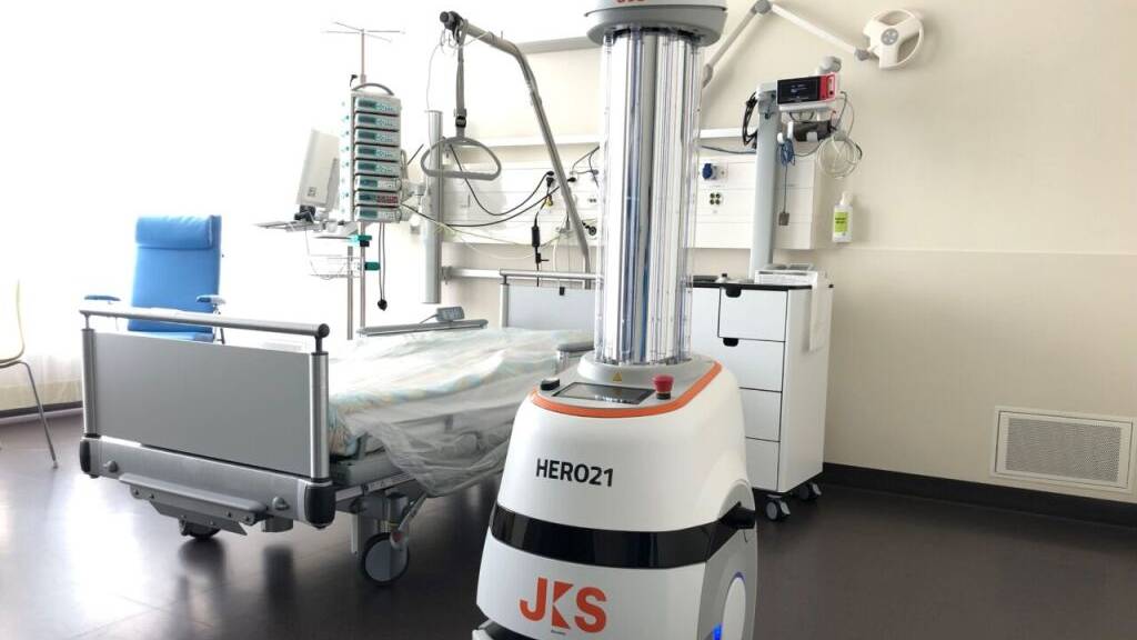 Im Zürcher Unispital putzt ein Roboter die Patientenzimmer
