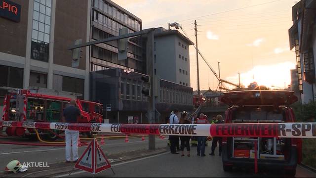 Grosseinsatz wegen Brand beim Bahnhof Olten