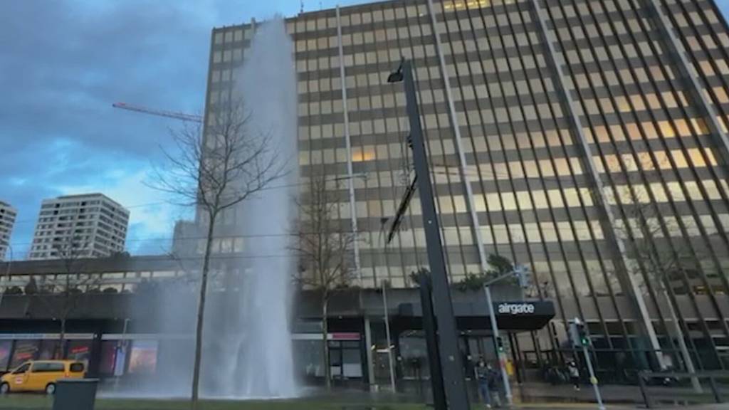 Riesige Wasserfontäne spritzte nach Hydranten-Crash meterhoch