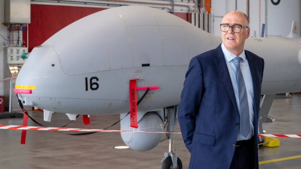 Eine Drohne des Aufklärungsdrohnensystems 15 (ADS-15). Das Projekt wird nach jahrelangen Verzögerungen redimensioniert. Das hat das Verteidigungsminister Martin Pfister beschlossen.