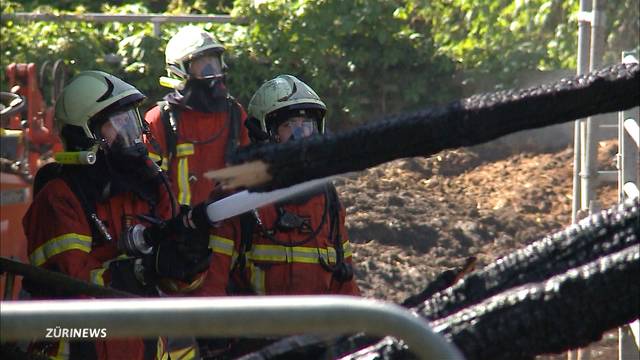 Feuerwehrmänner bei Löscharbeiten verletzt