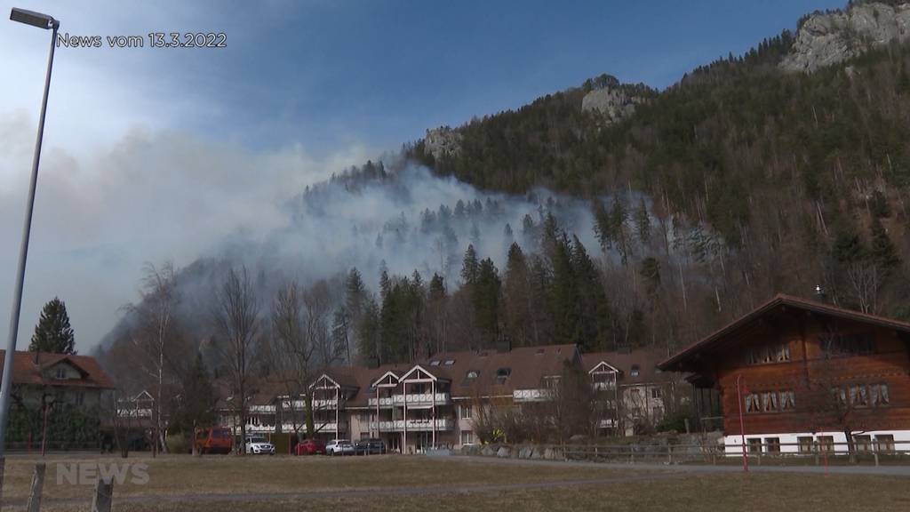 Nach Waldbrand in Meiringen: Feuerwehr kämpft immer noch gegen Glutnester