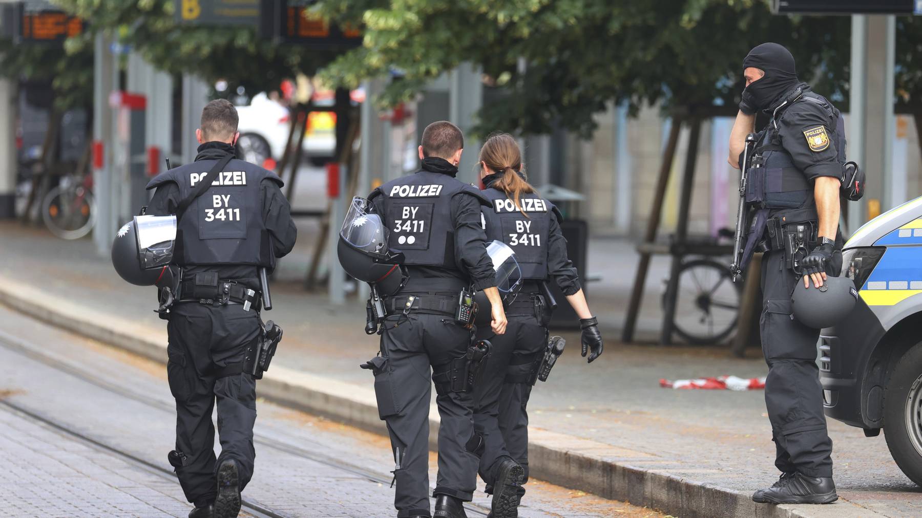 Die Polizei war mit einem Grossaufgebot vor Ort.