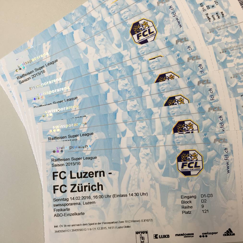 Radio Pilatus verlost 5 x 2 Tickets für das Spiel FCL-FCZ am kommenden Sonntag.