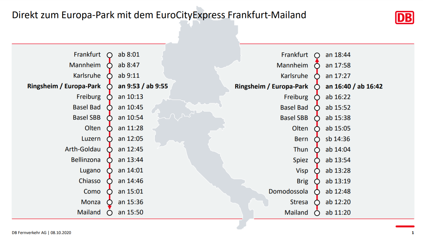 Die neuen Zugverbindungen zum Europa-Park.