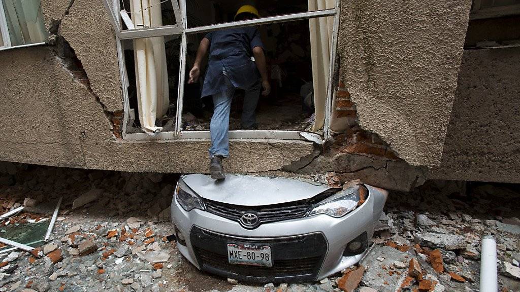 Eine beim Erdbeben im September 2017 zerstörte Wohnung in Mexiko-Stadt. (Archivbild)