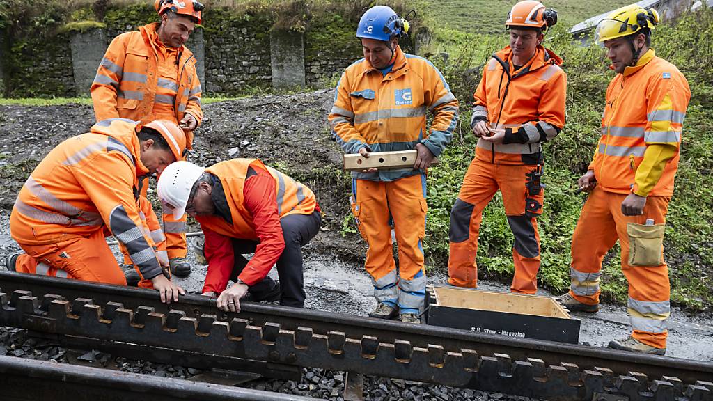 Die Reparaturarbeiten an der Brienz Rothorn Bahn schreiten voran.