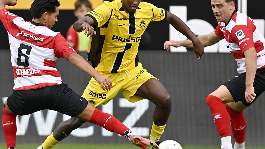 Ein Hattrick für drei Punkte: Joël Monteiro ist mit drei Treffern der YB-Matchwinner beim 4:1 in Winterthur