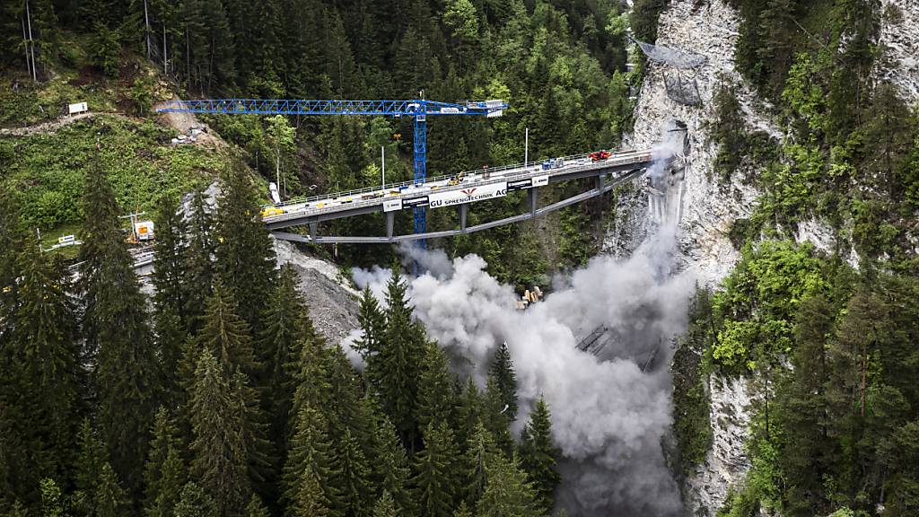 Illegale Sprengung des RhB-Viadukts verursachte keine Umweltschäden