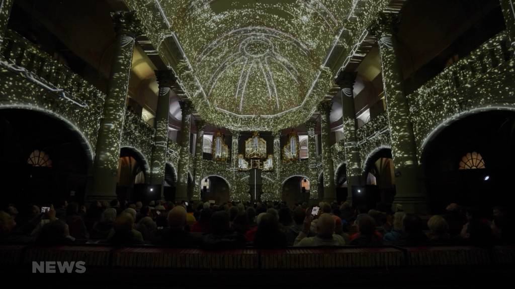 Lichtshow in der Heiliggeistkirche