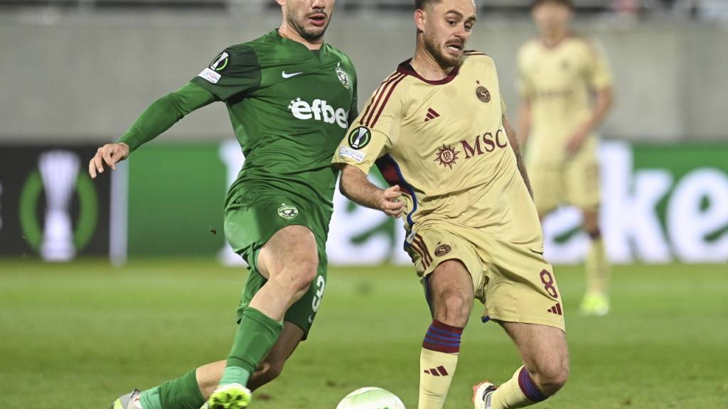 Pedro Naressi (links) im Februar 2024 im Europa-League-Spiel gegen Servettes Timothy Cognate